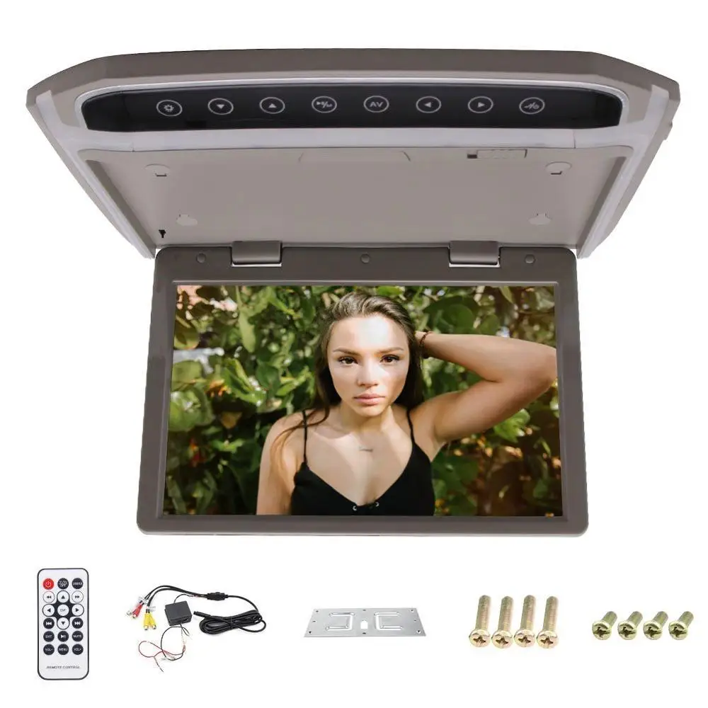 10.2 Inch TFT LCD Overhead Monitor Gray Flip Down Roof Mount Monitor Supports 1080P Video Player Built-in FM Transmitter
10.2 Inch TFT LCD Overhead Monitor Gray Flip Down Roof Mount Monitor Supports 1080P Video Player Built-in FM Transmitter