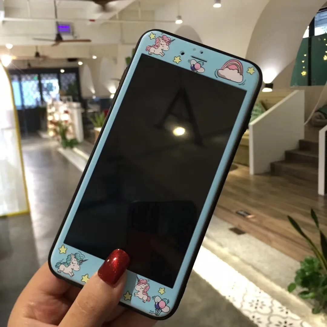 Tempered Glass For iPhone 8 7 plus X XS Max Screen Protector Toughened Film Stitch One Piece Unicorn Pattern
Tempered Glass For iPhone 8 7 plus X XS Max Screen Protector Toughened Film Stitch One Piece Unicorn Pattern