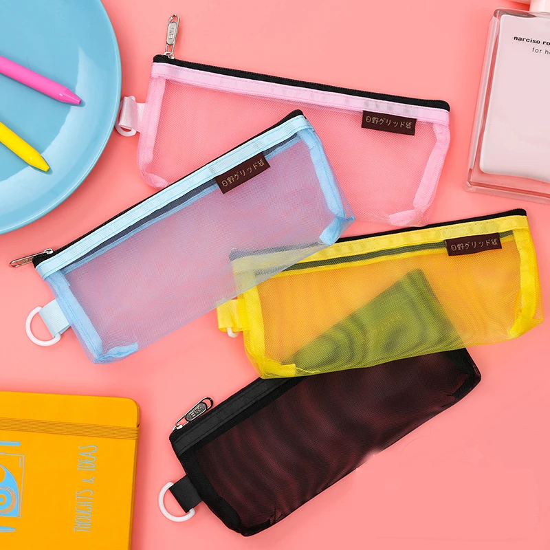 Black Blue Pink Yellow Nylon Mesh Pencil Case Bag Large Capacity Durable Student Exam Stationery Storage Bags School Supplies
Black Blue Pink Yellow Nylon Mesh Pencil Case Bag Large Capacity Durable Student Exam Stationery Storage Bags School Supplies