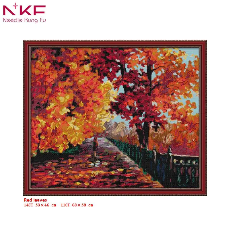 NKF new Cross Stitch Kit Red leaves landscape needlework DMC 11/14 CT DIY handmade embroidery Kit for wall painting & gift
NKF new Cross Stitch Kit Red leaves landscape needlework DMC 11/14 CT DIY handmade embroidery Kit for wall painting & gift