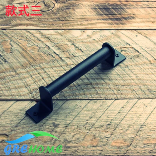 Antique Rustic black carbon steel sliding barn door hardware pull handles for interior doors
Antique Rustic black carbon steel sliding barn door hardware pull handles for interior doors