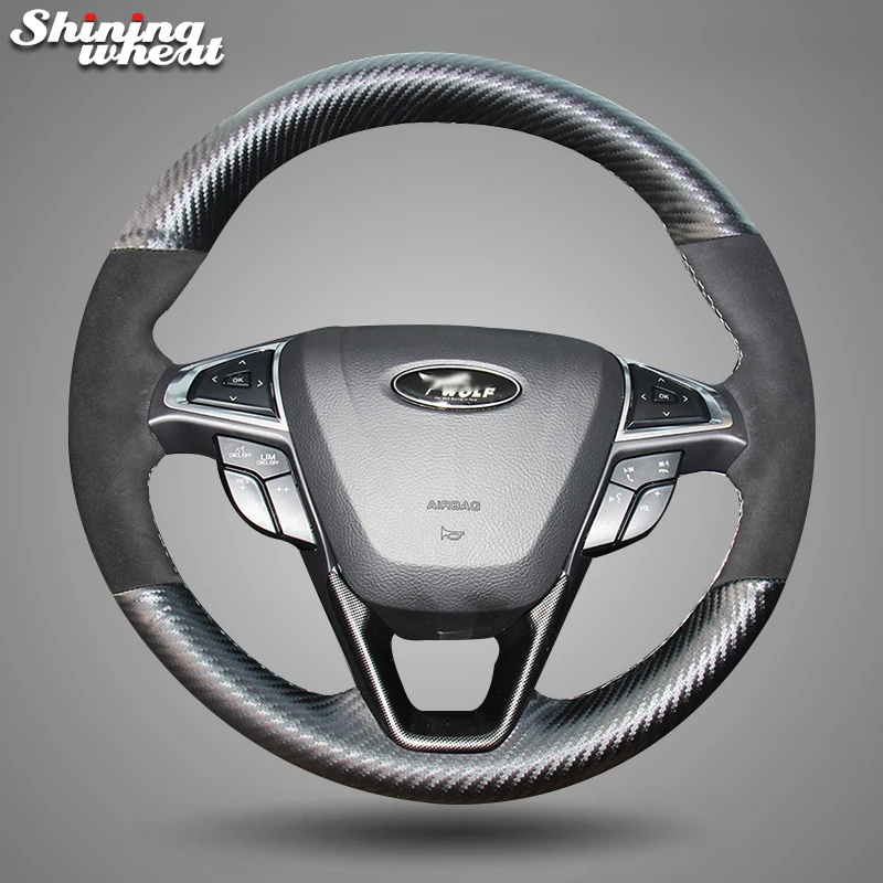 Shining wheat PU Carbon Fiber Leather Steering Wheel Cover for Ford Mondeo Fusion 2013-2019 EDGE 2015-2019
Shining wheat PU Carbon Fiber Leather Steering Wheel Cover for Ford Mondeo Fusion 2013-2019 EDGE 2015-2019