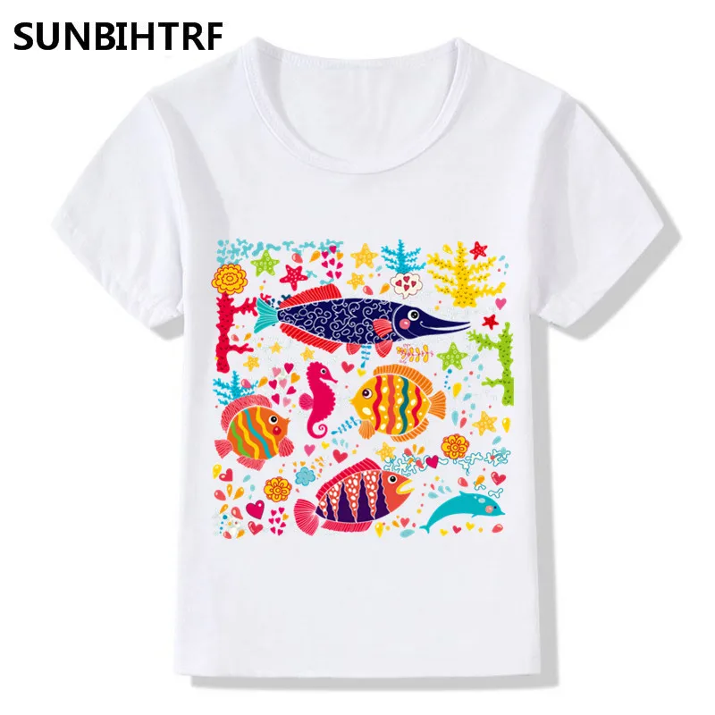 Colorful Underwater Word Cartoon Design Pretty Children's T-Shirts Big Boys Girls Short Sleeve Tops Tees Baby Casual Clothes
Colorful Underwater Word Cartoon Design Pretty Children's T-Shirts Big Boys Girls Short Sleeve Tops Tees Baby Casual Clothes