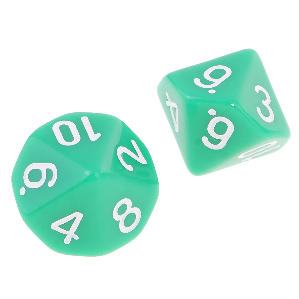 10pcs 10 Sided Dice D10 D8 Polyhedral Dice for  Games 16mm  RPG  Dice Family   Dice