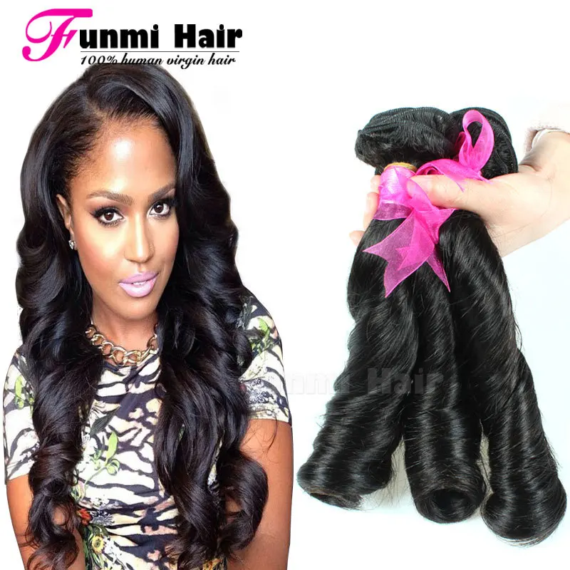 

8A Guangzhou Ishow Hair Peruvian Virgin Hair Spiral Curl,3pcs Lot Unprocessed Aunty Funmi Hair Bouncy Curls Human Hair Weave