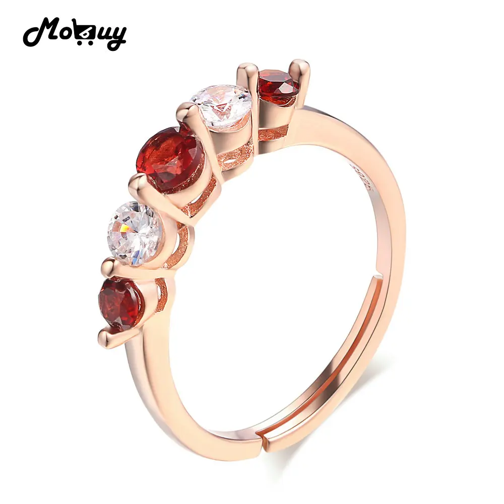 MoBuy MBRI038 Natural Gemstones Garnet Ring Adjustable 925 Sterling-Silver-Jewelry Rose Gold Plated Wedding Rings For Women
MoBuy MBRI038 Natural Gemstones Garnet Ring Adjustable 925 Sterling-Silver-Jewelry Rose Gold Plated Wedding Rings For Women