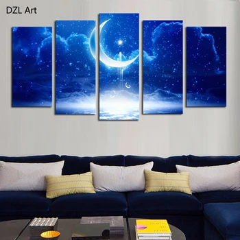 5 panels(No Frame) HD Dream Moon Partly cloudy Wall Art Picrue Print Painting For Home Decor
5 panels(No Frame) HD Dream Moon Partly cloudy Wall Art Picrue Print Painting For Home Decor