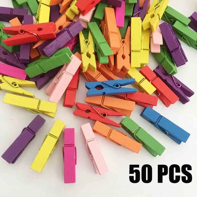 50 Pcs 4 Size Colorful Wood Clip Photos with Wood Note Clip Clothes Pin Photo Paper Peg Clothespin Craft Clips
50 Pcs 4 Size Colorful Wood Clip Photos with Wood Note Clip Clothes Pin Photo Paper Peg Clothespin Craft Clips