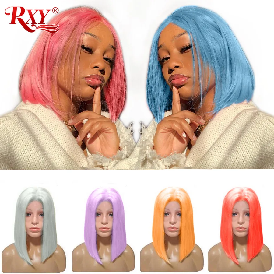 RXY Short Colorful Bob Wig Short Human Hair Wigs Pink/Blue/Gray/Purple/Yellow/Red Straight Lace Front Wigs For Black Women remy
RXY Short Colorful Bob Wig Short Human Hair Wigs Pink/Blue/Gray/Purple/Yellow/Red Straight Lace Front Wigs For Black Women remy