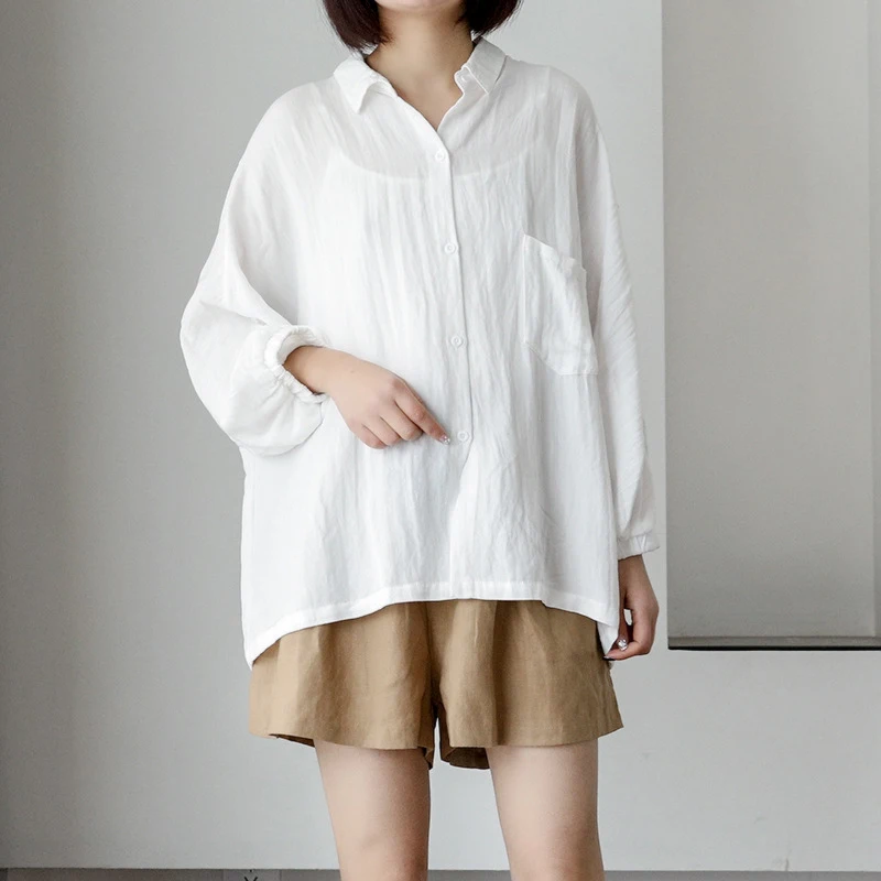 Johnature 2019 New Shirts Style Casual Cotton Linen Solid Long Sleeve Women Blouse Spring Summer Loose Button Pocket Blouse
Johnature 2019 New Shirts Style Casual Cotton Linen Solid Long Sleeve Women Blouse Spring Summer Loose Button Pocket Blouse