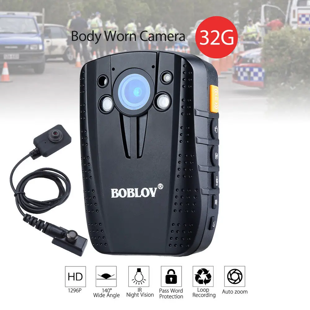 BOBLOV HD31 2.0"LCD Screen 140degre Portable Video Recorder 1296P 14MP Full 3000mAH Police IP66 Security 32GB Body Worn Camera
BOBLOV HD31 2.0"LCD Screen 140degre Portable Video Recorder 1296P 14MP Full 3000mAH Police IP66 Security 32GB Body Worn Camera