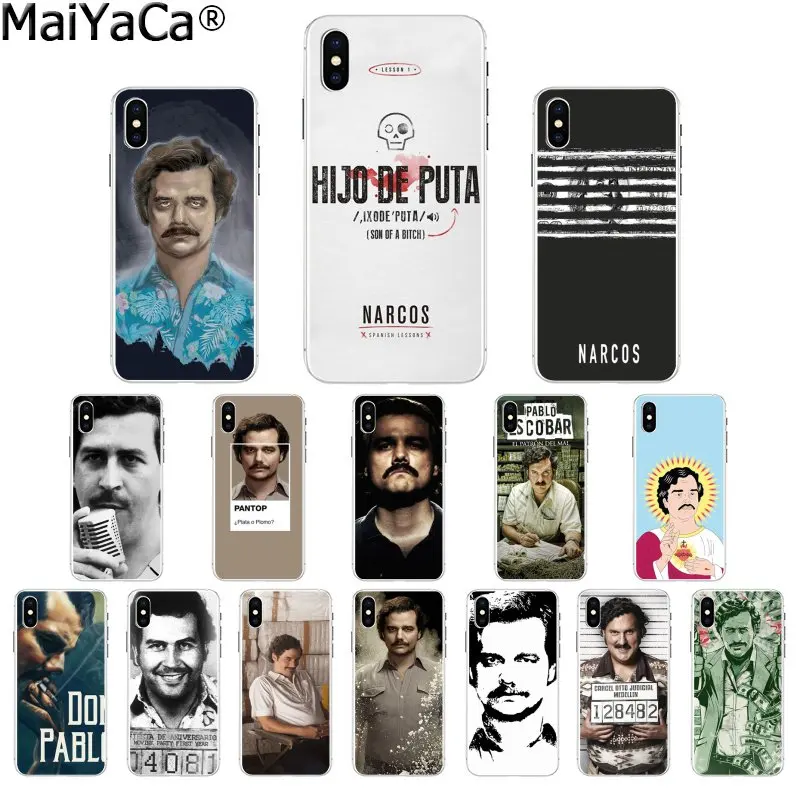 Narcos TV series Pablo escobar чехол для Apple iPhone 8 7 6 6S Plus X XS MAX 5 5S SE XR Чехол 12 mini 12proMax|Бамперы| |