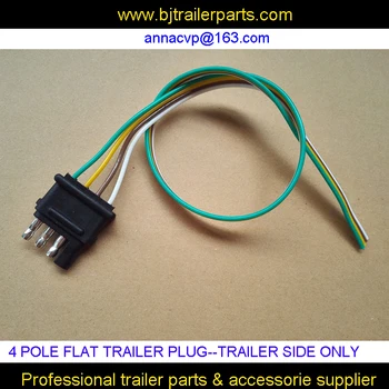 4 pole pin trailer plug, Flat trailer plug wiring harness kit trailer side only
4 pole pin trailer plug, Flat trailer plug wiring harness kit trailer side only