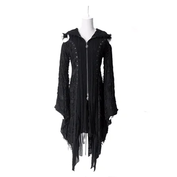 Punk Rave Women Jackets and Coats Decaden Worsted Hooded Azcket Jacket with Hole Knittedt Personality Hip Hop Sweater for Women
Punk Rave Women Jackets and Coats Decaden Worsted Hooded Azcket Jacket with Hole Knittedt Personality Hip Hop Sweater for Women