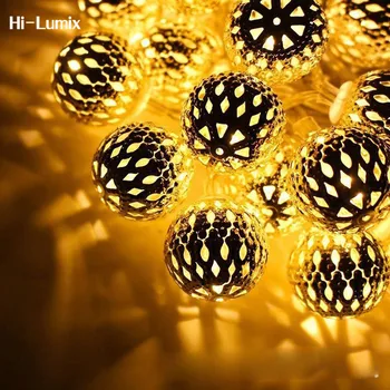 Hi-Lumix 25mm Moroccan Ball String Light Warm White 4M 20LED Fairy Lantern Christmas tree home garden decoration light 220V 110V
Hi-Lumix 25mm Moroccan Ball String Light Warm White 4M 20LED Fairy Lantern Christmas tree home garden decoration light 220V 110V
