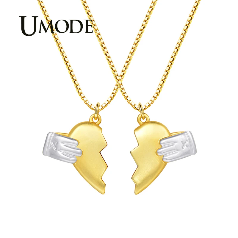 UMODE Korean Heart Breaking Couple Necklaces for Women Gold Heart Wings Pendants Necklace Romantic Fashion Love Jewelry UN0360
UMODE Korean Heart Breaking Couple Necklaces for Women Gold Heart Wings Pendants Necklace Romantic Fashion Love Jewelry UN0360