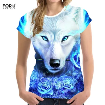 FORUDESIGNS 3D Wolf Print T-shirts for Women Summer Short Sleeves O-neck Tops Comfortabel Soft Tee Shirts Lady 3D Tshirts
FORUDESIGNS 3D Wolf Print T-shirts for Women Summer Short Sleeves O-neck Tops Comfortabel Soft Tee Shirts Lady 3D Tshirts