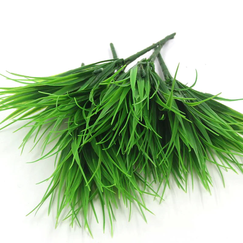 Image 1PCS High Quality Green Grass Artificial Plants For Plastic Flowers For Office   Home Wedding Party Dining Table Decoration