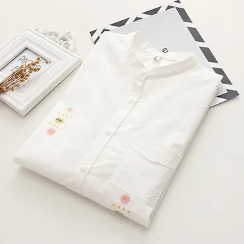 Embroidery White Cotton Shirt 2018 Autumn New Fashion Women Blouse Long Sleeve Casual Tops Loose Shirt Blusas Feminina plus size
Embroidery White Cotton Shirt 2018 Autumn New Fashion Women Blouse Long Sleeve Casual Tops Loose Shirt Blusas Feminina plus size