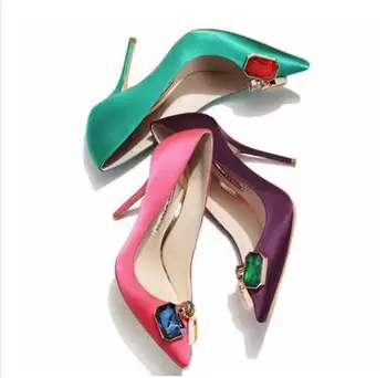 New colorful square diamonds satin pointed toe 10cm high heel stilettos sexy women's diamonds bride wedding shoes large size 43
New colorful square diamonds satin pointed toe 10cm high heel stilettos sexy women's diamonds bride wedding shoes large size 43