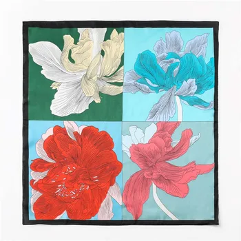 Women Square Silk Scarf Four-printed flowers Bandana Hijab Luxury Brand shawl Twill Ladies spring Scarves hair scarf 70*70 cm
Women Square Silk Scarf Four-printed flowers Bandana Hijab Luxury Brand shawl Twill Ladies spring Scarves hair scarf 70*70 cm