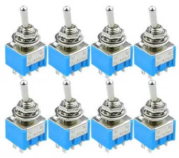 10pcs MTS202 Blue Toggle Switch DPDT Double Pole Double Throw 2 Positions ON-ON 125V 6A MTS-202
10pcs MTS202 Blue Toggle Switch DPDT Double Pole Double Throw 2 Positions ON-ON 125V 6A MTS-202