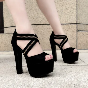 Summer Roman 14cm High-heeled Women's Sandals Summer Sexy Platform Pee Toe Black Woman Shoe
Summer Roman 14cm High-heeled Women's Sandals Summer Sexy Platform Pee Toe Black Woman Shoe