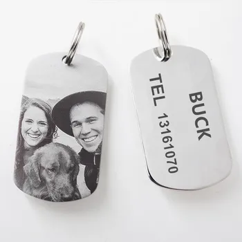 Stainless Steel Custom Dog ID Tag for Dog Collar Accessories Pet ID Tags Personalized Dog Picture Telephone Name Tag Engraved 
Stainless Steel Custom Dog ID Tag for Dog Collar Accessories Pet ID Tags Personalized Dog Picture Telephone Name Tag Engraved