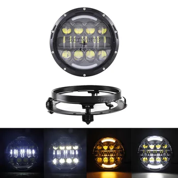 80W 7" inch LED Headlight Projector DRL with 7 inch headlight bracket For Har-ley Motorcycle DOT Approved (Black/Chrome)
80W 7" inch LED Headlight Projector DRL with 7 inch headlight bracket For Har-ley Motorcycle DOT Approved (Black/Chrome)