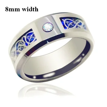 6mm /8mm Blue Silvering CZ Celtic Dragon Tungsten Carbide Ring Mens Jewelry Wedding Band Size 5-13
6mm /8mm Blue Silvering CZ Celtic Dragon Tungsten Carbide Ring Mens Jewelry Wedding Band Size 5-13