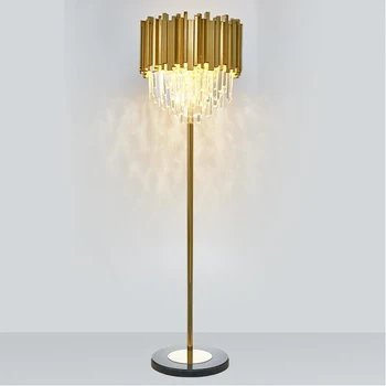 Modern floor lamp luxury gold crystal living room hotel lobby lights floor standing lamp lamparas de pie salon
Modern floor lamp luxury gold crystal living room hotel lobby lights floor standing lamp lamparas de pie salon