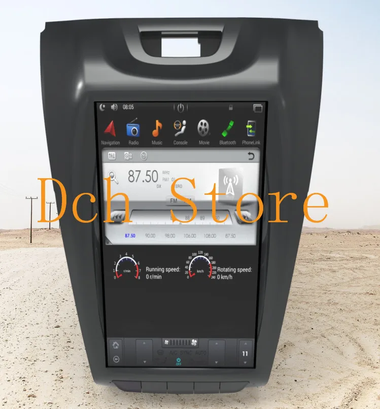 Фото 11.6'' Vertical tesla style Android 7.1 Car DVD player GPS Navigation radio for Chevrolet S10 S-10 ISUZU D'MAX 2012- carplay |