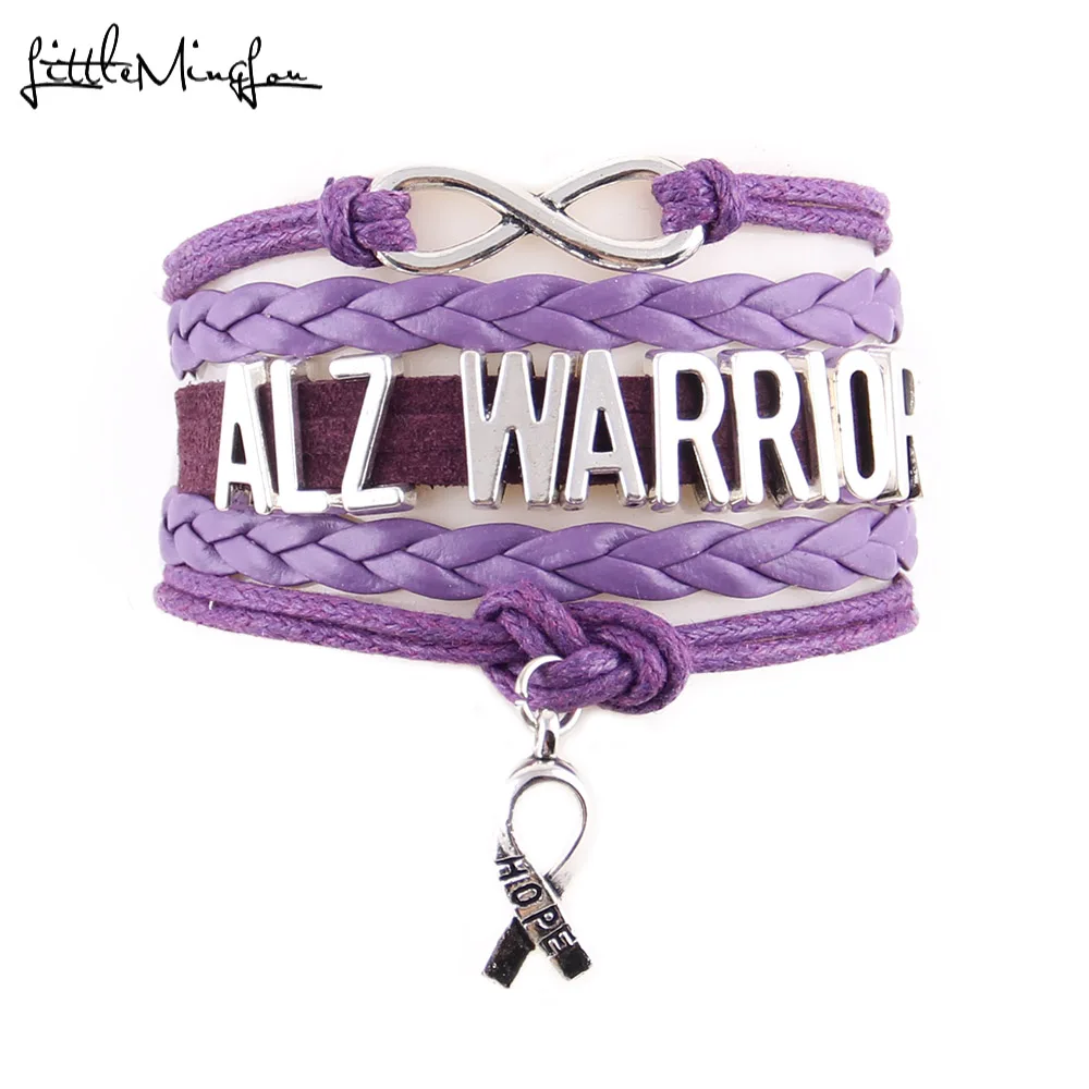 Little Minglou ALZHEIMERS WARRIOR bracelet ribbon charm Awareness leather wrap men bracelets & bangles for women jewelry
Little Minglou ALZHEIMERS WARRIOR bracelet ribbon charm Awareness leather wrap men bracelets & bangles for women jewelry