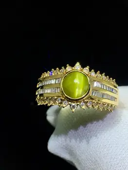 Fine Jewelry Real 18K Yellow Gold 100% Natural Chrysoberyl Cat's Eye Gemstones 1.2ct Female Wedding Rings for women Fine Ring 
Fine Jewelry Real 18K Yellow Gold 100% Natural Chrysoberyl Cat's Eye Gemstones 1.2ct Female Wedding Rings for women Fine Ring