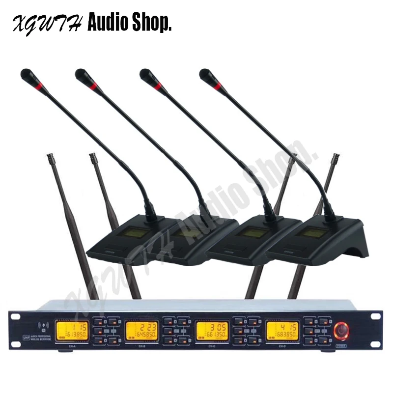 UHF 4-канальный цифровой беспроводной микрофон система с 4 гусиная шея Конференц-приемник передатчик набор микрофон профессия
UHF 4-канальный цифровой беспроводной микрофон система с 4 гусиная шея Конференц-приемник передатчик набор микрофон профессия