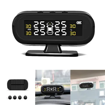 Mini Solar TPMS Car Tire Pressure Temperature Monitoring System with 4 External Sensors M8617
Mini Solar TPMS Car Tire Pressure Temperature Monitoring System with 4 External Sensors M8617
