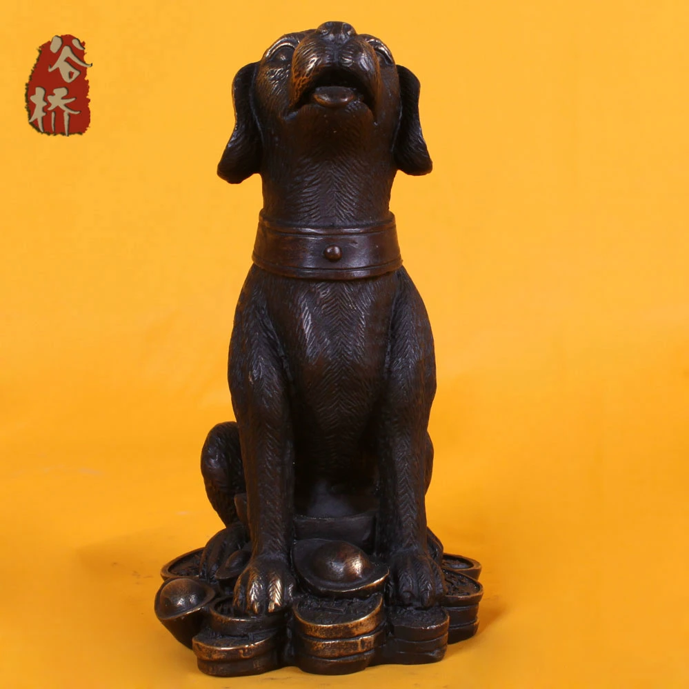 Bronze sculpture, crafts wolfhounds decoration copper dog decoration handmade lucky bronze sculpture, decoration 
Bronze sculpture, crafts wolfhounds decoration copper dog decoration handmade lucky bronze sculpture, decoration