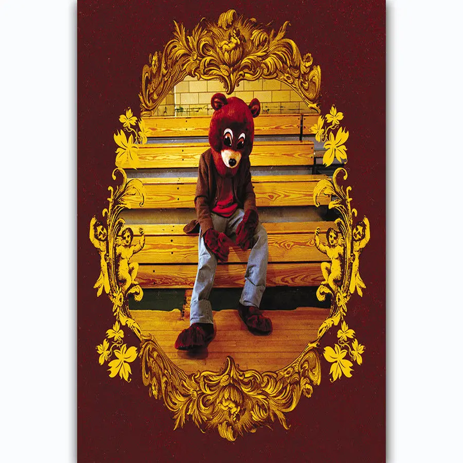 Art Print Kanye West Dropout Rap Hip Hop Album Music 14x21 24x36 27x40 Inch Silk Poster Wall Canvas Decoration X-797 | Дом и сад