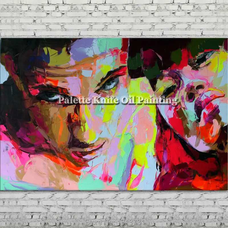 Palette knife portrait Face Oil painting Character figure canva Hand painted Francoise Nielly wall Art picture for living room40
Palette knife portrait Face Oil painting Character figure canva Hand painted Francoise Nielly wall Art picture for living room40