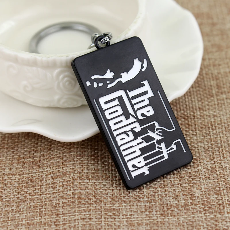 Movie The Godfather Keychain Black Square Letter badges Key Chain Key Ring Holder For Fans Movie Souvenir
Movie The Godfather Keychain Black Square Letter badges Key Chain Key Ring Holder For Fans Movie Souvenir