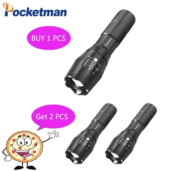 Powerful Led Rechargeable Flashlight XM-L T6 Waterproof Tactical Flashlight Zoomable Focus Torch for 18650 AAA Battery z40
Powerful Led Rechargeable Flashlight XM-L T6 Waterproof Tactical Flashlight Zoomable Focus Torch for 18650 AAA Battery z40