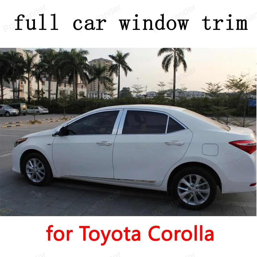 car styling Car Exterior Accessories full Window Trim Decoration Strips for T-oyota Corolla 2014 Stainless Steel
car styling Car Exterior Accessories full Window Trim Decoration Strips for T-oyota Corolla 2014 Stainless Steel