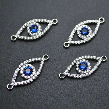 10x24mm Two Loops Eye Shape Jewelry Connectors Paved Blue Zircon CZ Beads Fit Bracelet Necklace Links Findings
10x24mm Two Loops Eye Shape Jewelry Connectors Paved Blue Zircon CZ Beads Fit Bracelet Necklace Links Findings