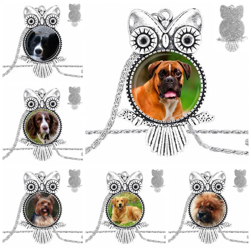 EJ Glaze French Bulldog Cocker Spaniel Vintage Jewelry Glass Cabochon Choker Pendant Long Owl Necklace For Unisex
EJ Glaze French Bulldog Cocker Spaniel Vintage Jewelry Glass Cabochon Choker Pendant Long Owl Necklace For Unisex