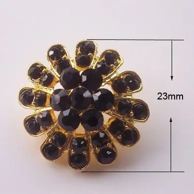 (J0150C) 21mm rhinestone metal button with loop