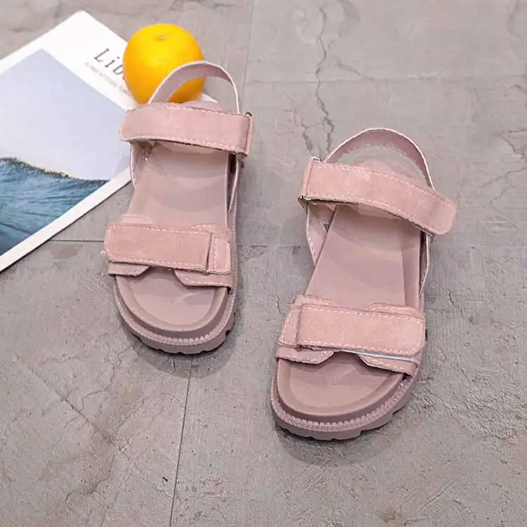 Women shoes adult solid sandals women 2019 fashion med heel height women sandals flat with casual shoes woman sandals female (13)