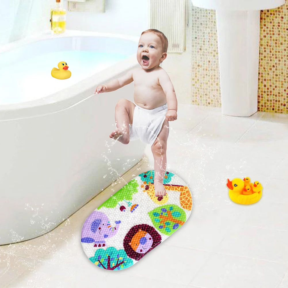 Topsky Bathroom Non Slip Baby Bath Mat Tub Rug Shower Pad For