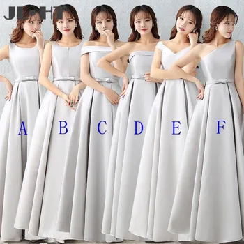 Simple Bridesmaids Dresses Long A-Line Sleeveless Empire A Line Satin Bow Long Grey Elegant Bridesmaids Dress Custom Made
Simple Bridesmaids Dresses Long A-Line Sleeveless Empire A Line Satin Bow Long Grey Elegant Bridesmaids Dress Custom Made