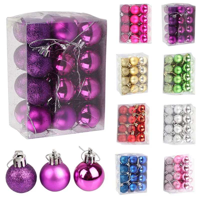 24pcs Christmas Tree Ball Decorations for DIY Xmas Party Wedding 3CM Ball Baubles Hanging Ornament for Home Christmas Decoration
24pcs Christmas Tree Ball Decorations for DIY Xmas Party Wedding 3CM Ball Baubles Hanging Ornament for Home Christmas Decoration