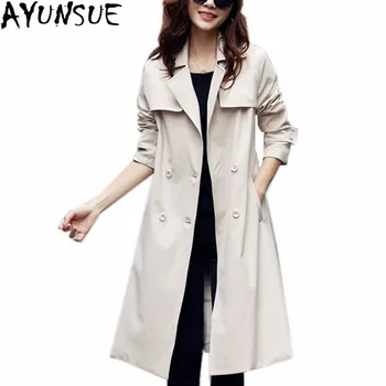 AYUNSUE 2020 Women's Spring Autumn Coat Tunique Longue Windbreaker For Women Double Breasted Trench Coat Para As Mulheres WXF116
AYUNSUE 2020 Women's Spring Autumn Coat Tunique Longue Windbreaker For Women Double Breasted Trench Coat Para As Mulheres WXF116